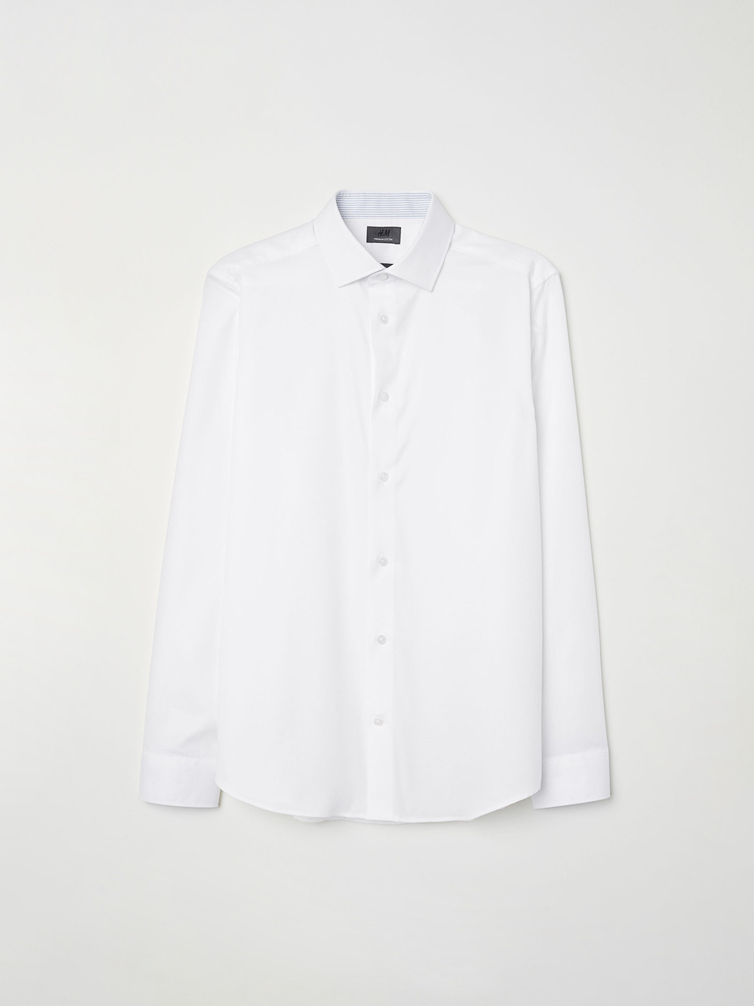 Buy H&M Men White Solid Premium Cotton Shirt Shirts for Men 10382353