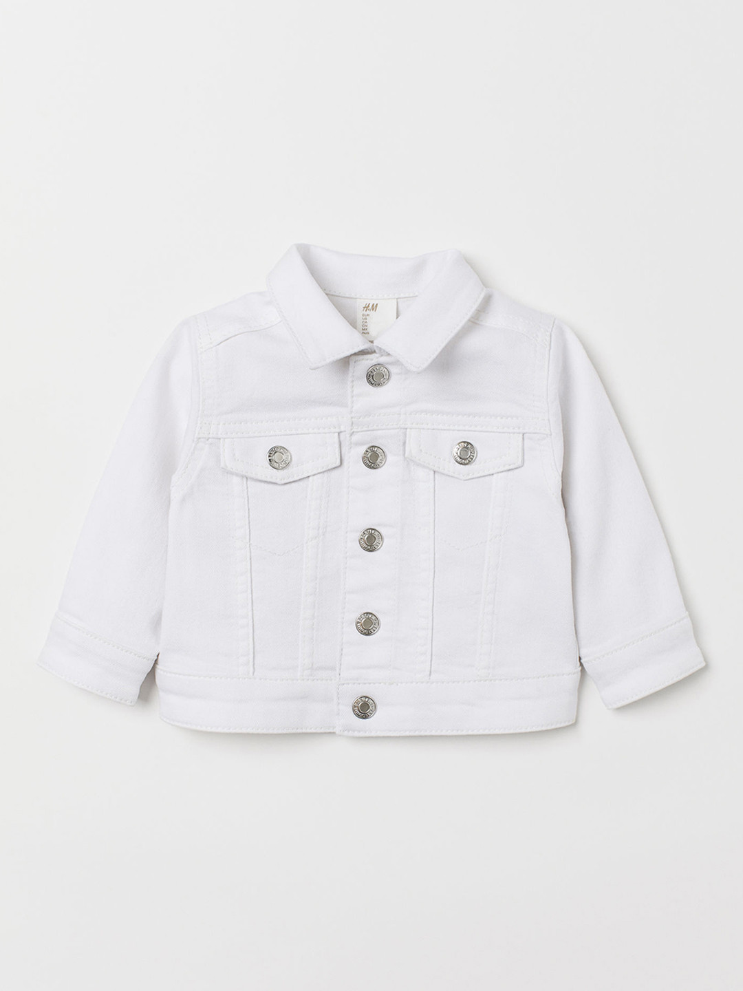 Buy H&M Girls White Denim Jacket Jackets for Unisex Kids 10385877