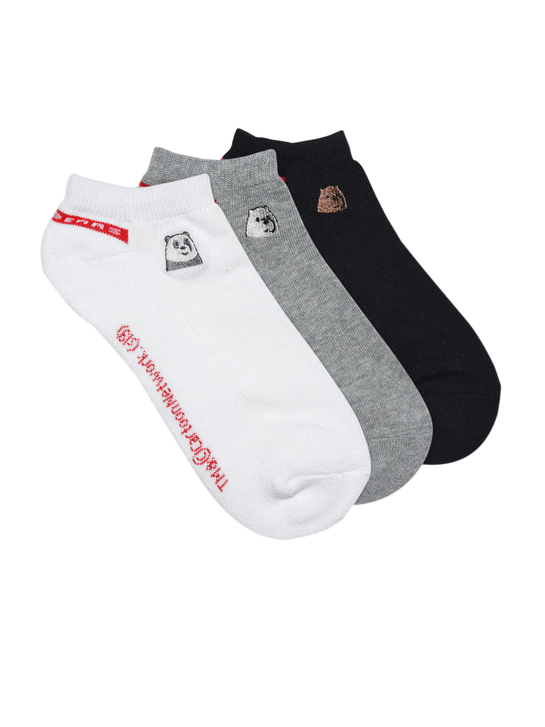 Buy Cartoon Network X We Bare Bears Women Pack Of 3 Solid Ankle Length