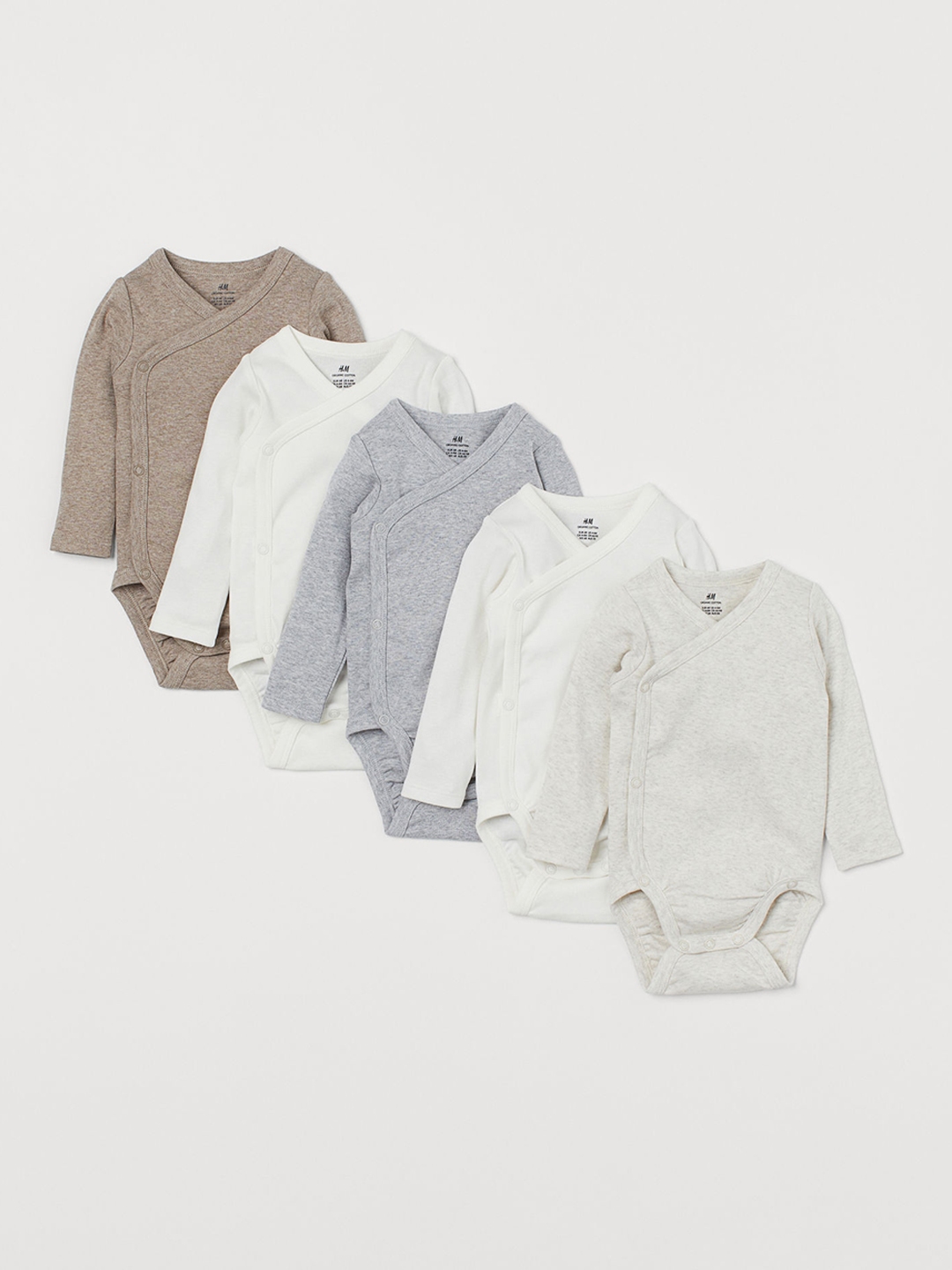 Buy H&M Kids 5 Pack Wrapover Bodysuits Bodysuit for Unisex Kids