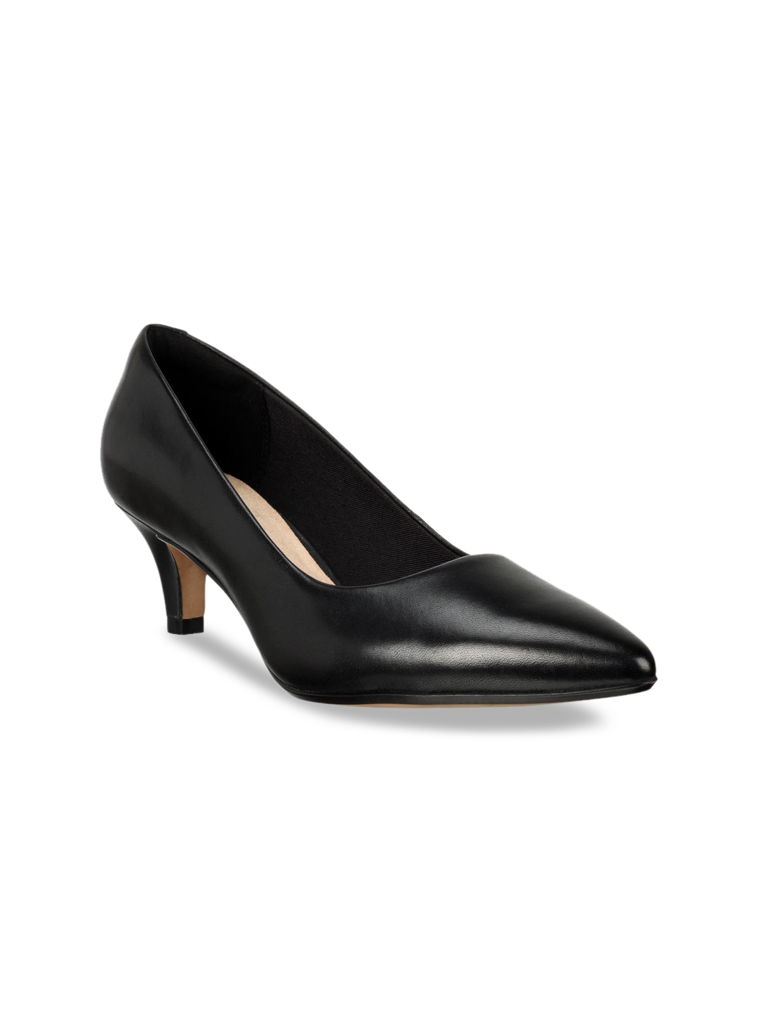 Buy Clarks Women Black Solid Leather Pumps - Heels for Women 10392199 ...