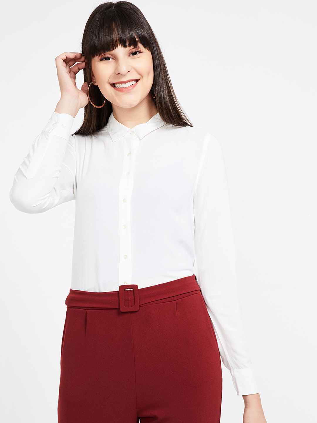 white casual shirts women