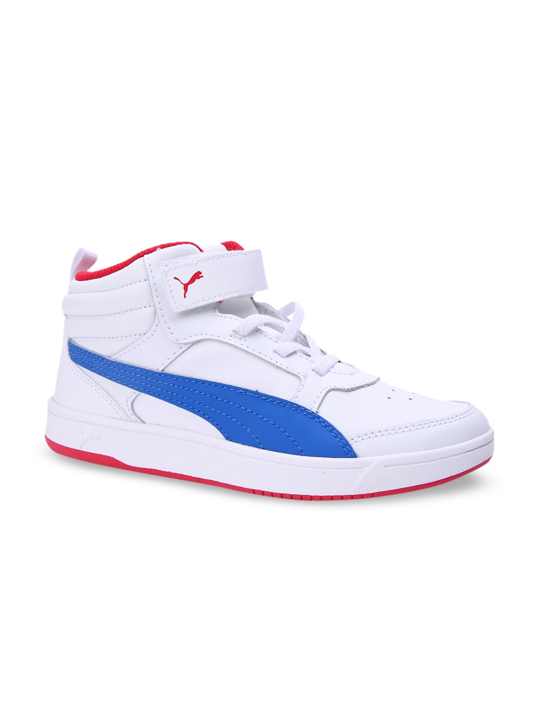Buy Puma Boys White Colourblocked Leather Mid Top Sneakers - Casual ...