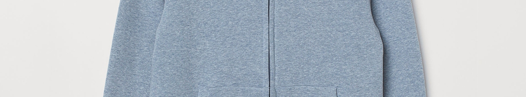 Buy H&M Boys Blue Solid Hooded Jacket - Sweatshirts for Boys 10389553 ...