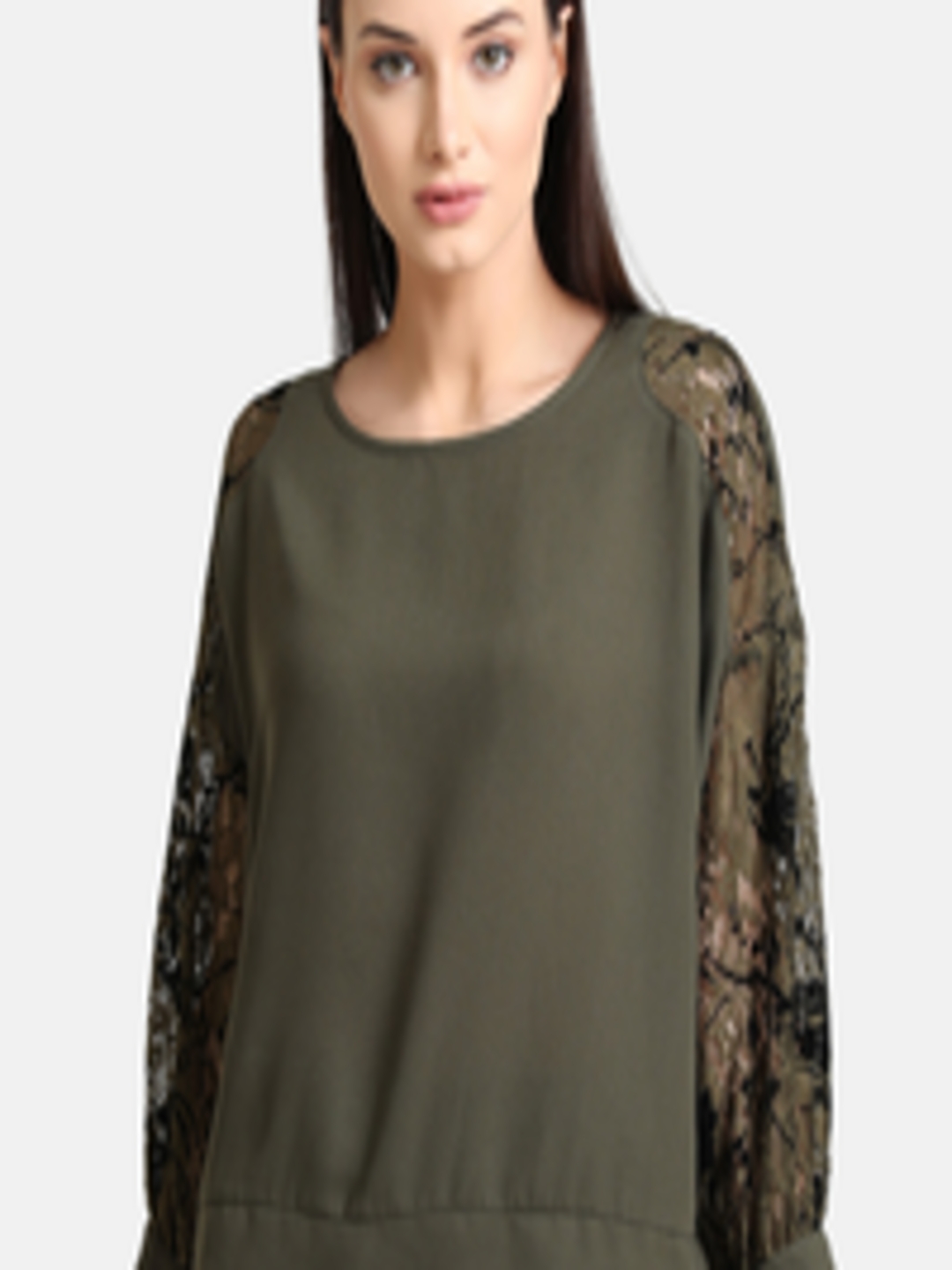 Buy Kazo Women Green Self Design A Line Top - Tops for Women 10615748 ...