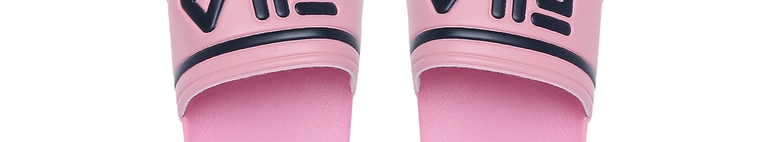 Buy FILA Women Pink Printed Sliders - Flip Flops for Women 10619752 ...