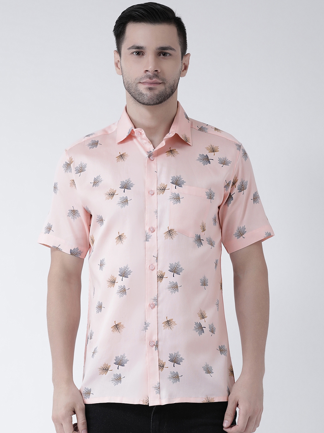 peach color tshirt for men