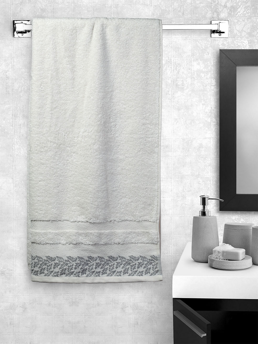 Buy Portico New York White Solid 600 GSM Bath Towel Bath Towels for Unisex 10641556 Myntra