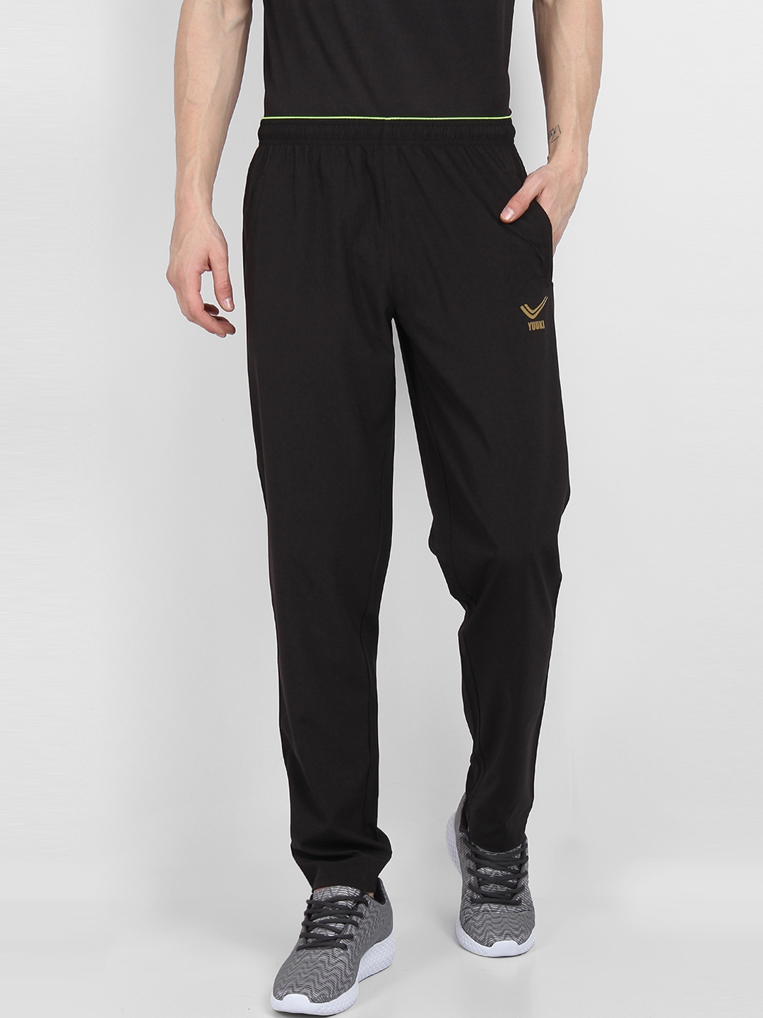 black tracky bottoms