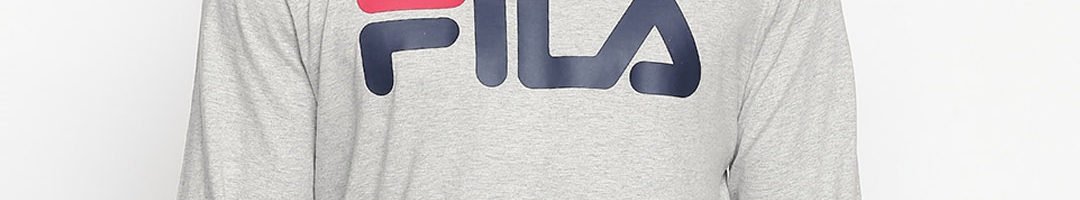 Buy FILA Men Grey Printed Round Neck T Shirt - Tshirts for Men 10655152 ...
