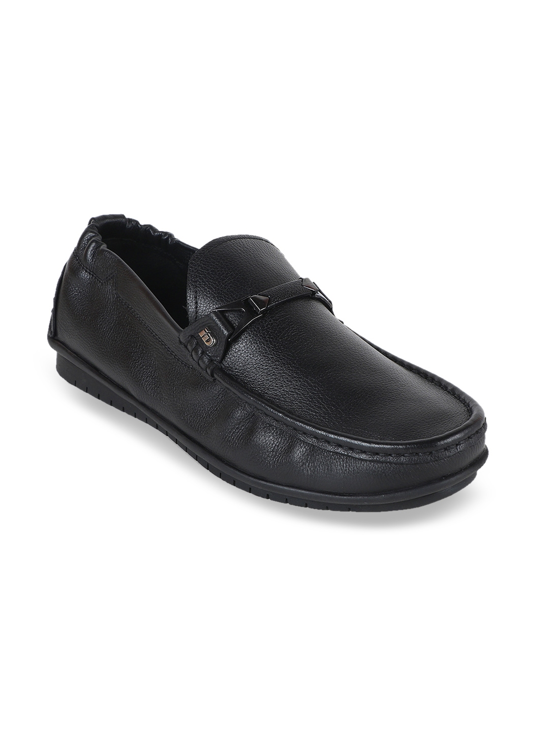 Buy ID Men Black Leather Loafers - Casual Shoes for Men 10651390 | Myntra