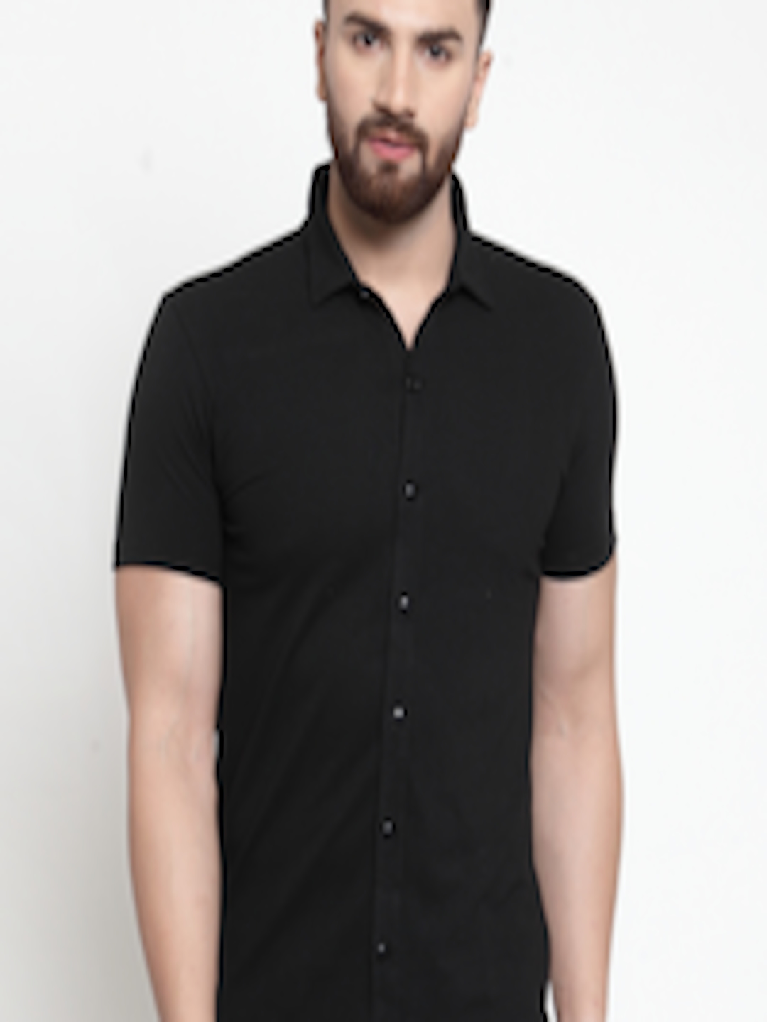 Buy WILD WEST Men Black Regular Fit Solid Casual Shirt - Shirts for Men ...