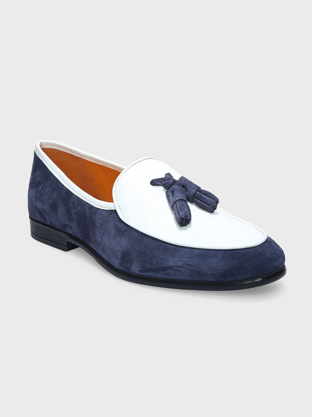 Buy Del Mondo Men Navy Blue And White Loafers Casual Shoes For Men 10654776 Myntra 5015