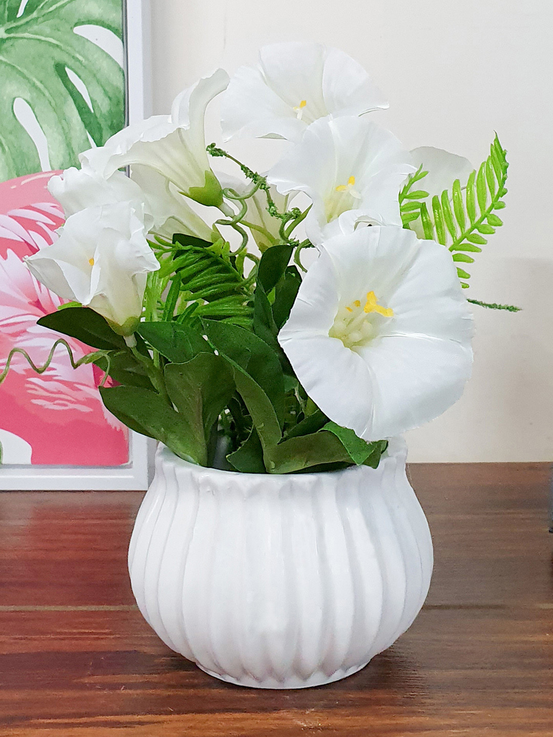 Buy Art Street Unisex White Artificial Flowers And Plants Artificial