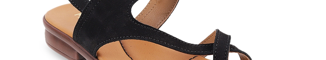 Buy Mochi Women Black Solid Sandals - Heels for Women 10677870 | Myntra