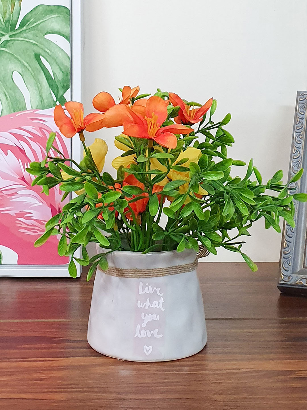 Buy Art Street Unisex White Artificial Flowers And Plants Artificial