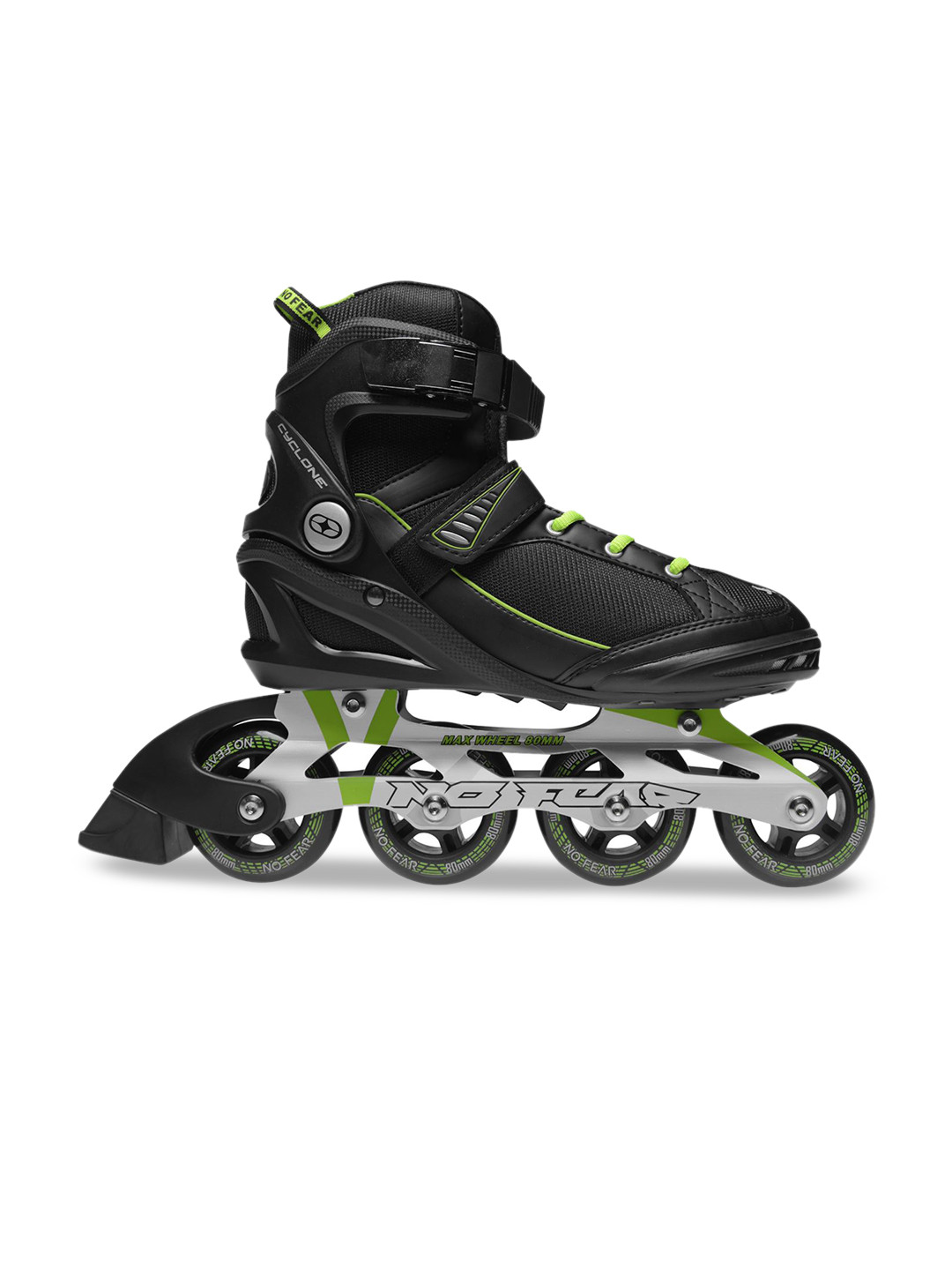 Buy NO FEAR Men Black Synthetic Mid Top Skating Shoes Sports Shoes