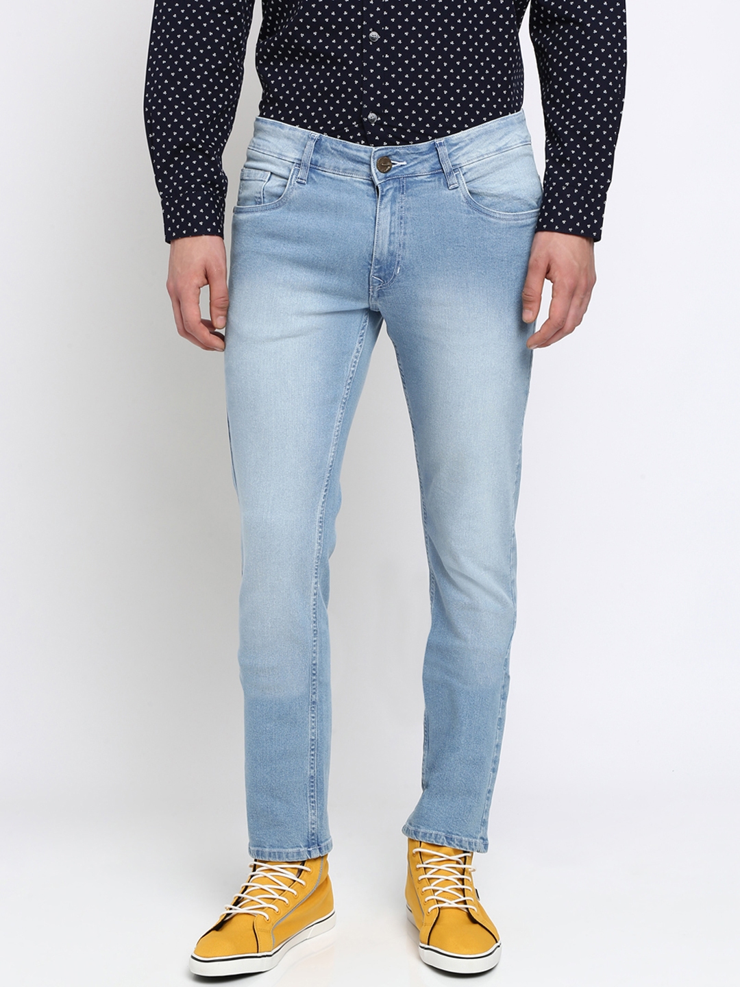 Buy Crocodile Men Blue Slim Fit Mid Rise Clean Look Jeans - Jeans for ...