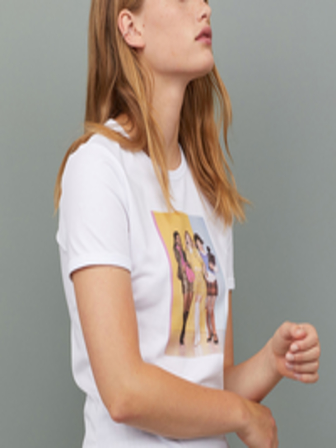 Buy H&M Women White Printed T Shirt - Tshirts for Women 10687384 | Myntra