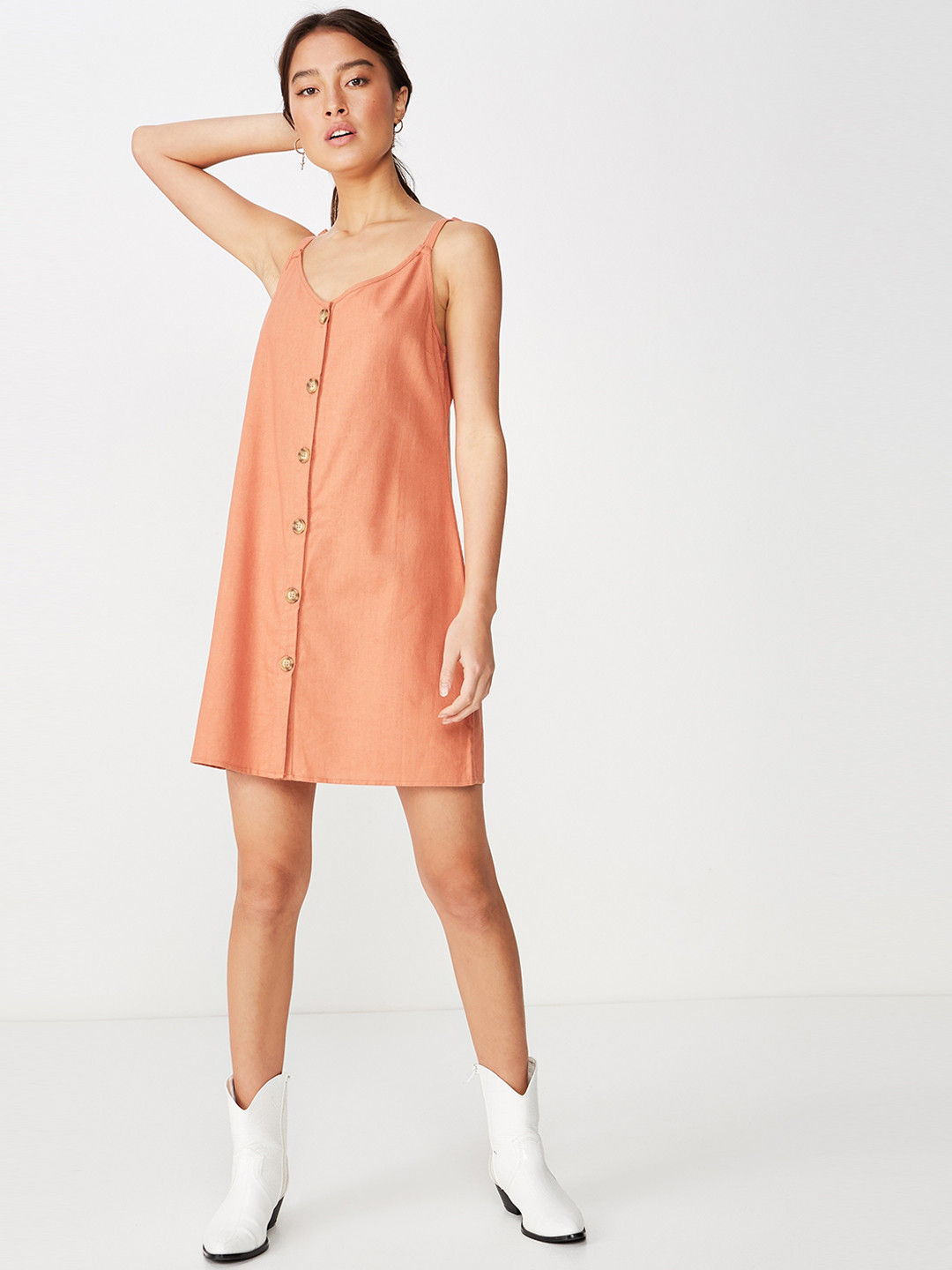 Buy COTTON ON Women Tan Solid Shirt Dress Dresses for Women 10682348