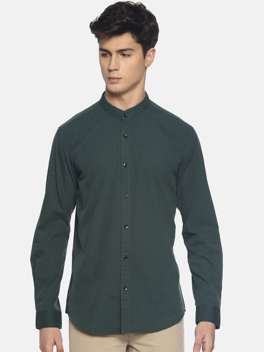 green and white shirt men's