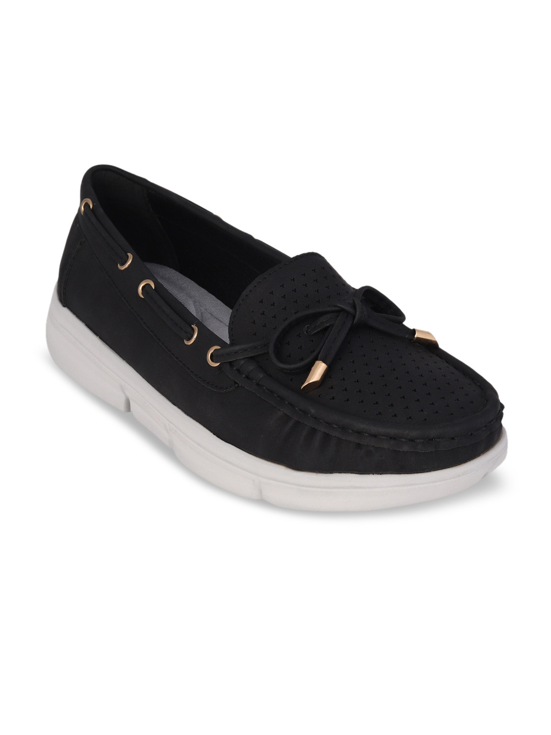 Buy Pelle Albero Women Black Boat Shoes Casual Shoes for Women