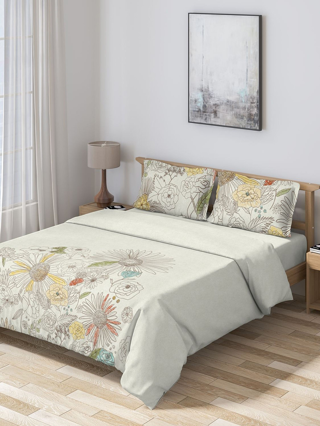 Buy DDecor Beige Printed Bedding Set Bedding Set for Unisex 10685686