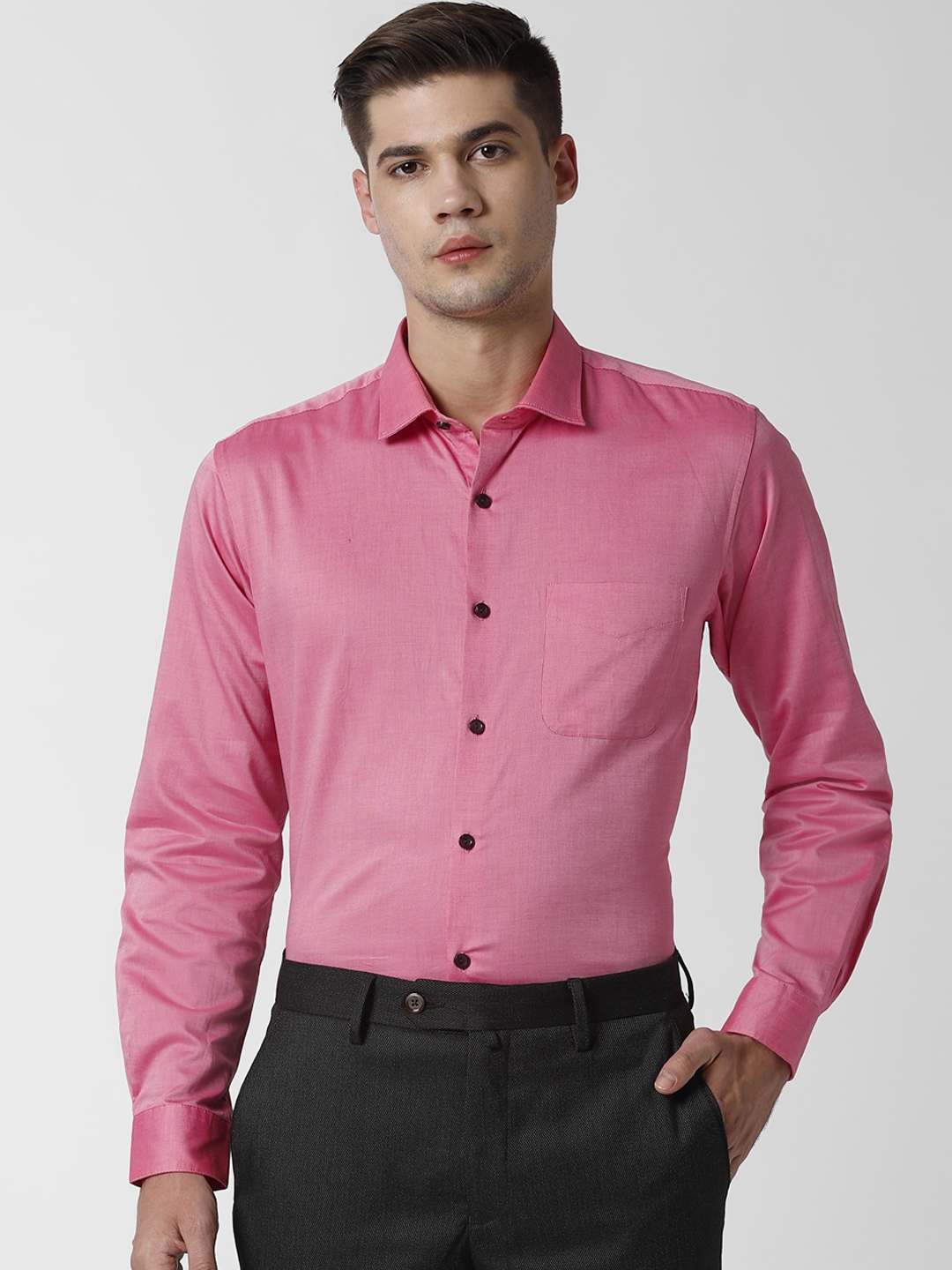pink formal shirt for men