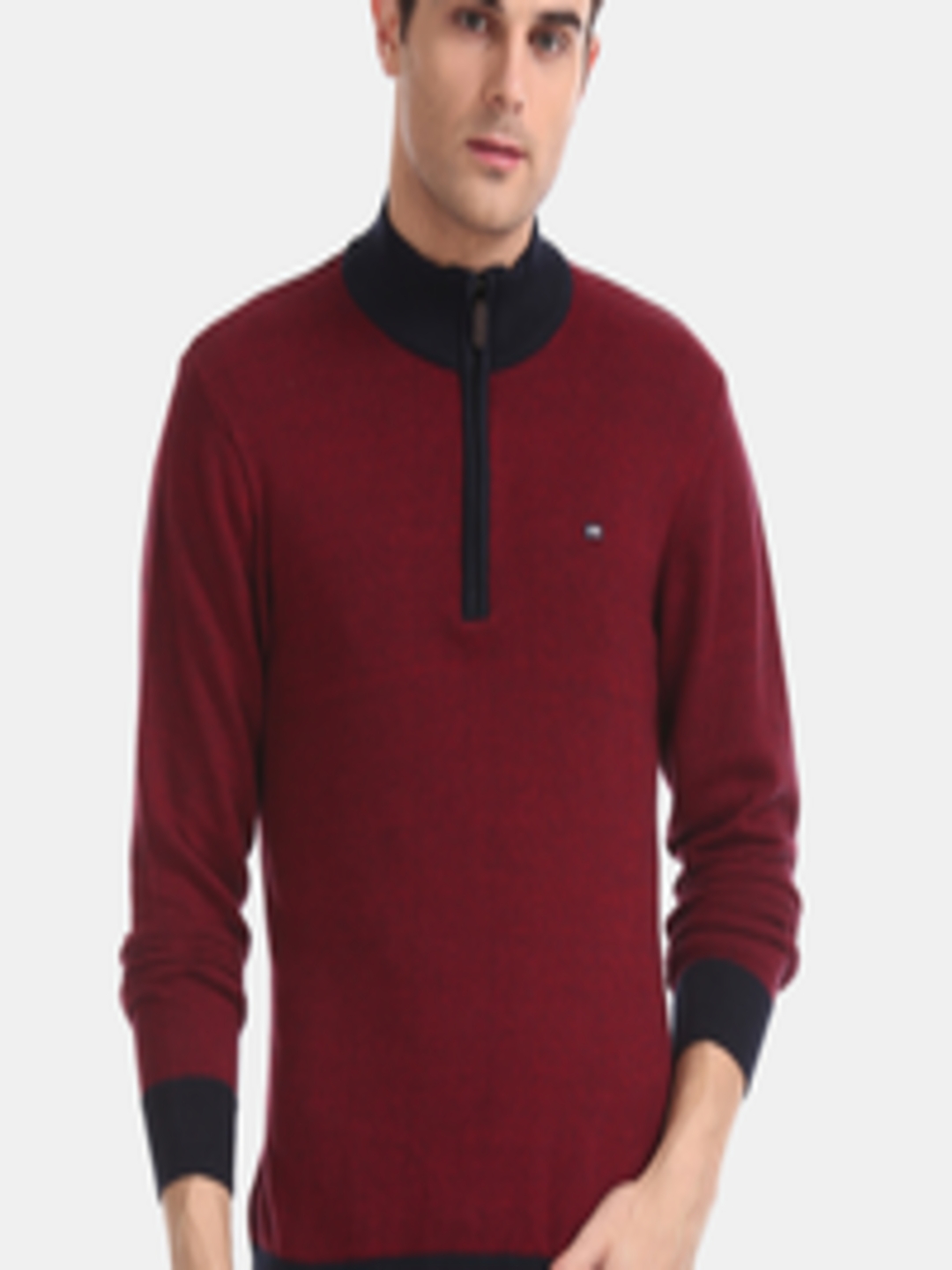 Buy Arrow Sport Men Red Solid Sweater - Sweaters for Men 10705760 | Myntra