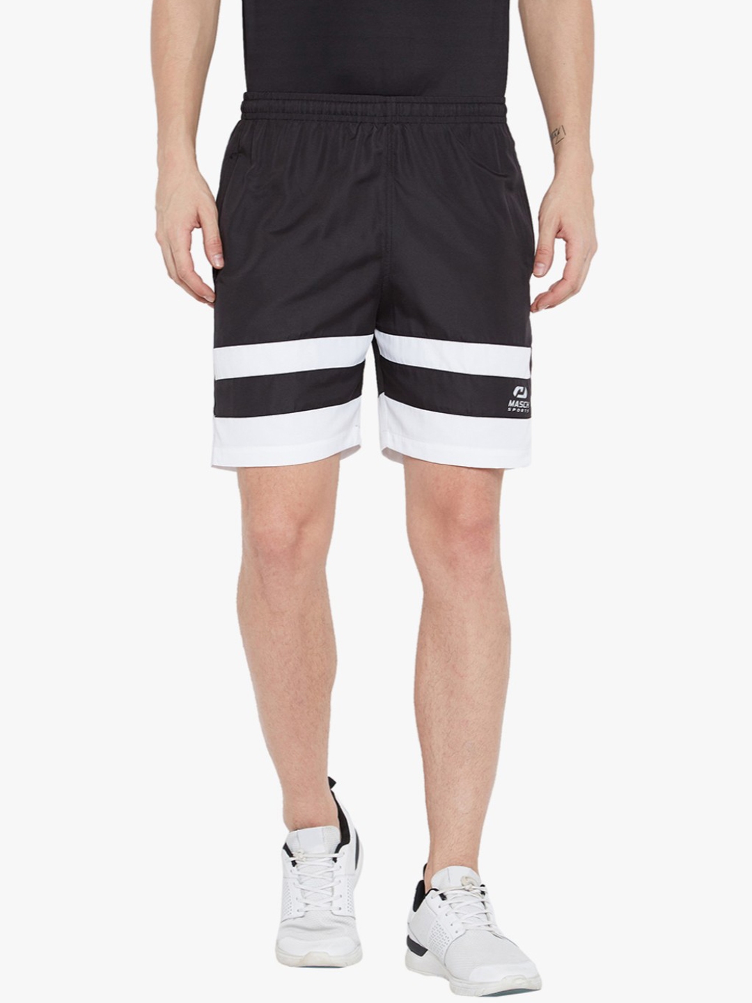 Buy Masch Sports Men Black Solid Regular Fit Sports Shorts - Shorts for ...