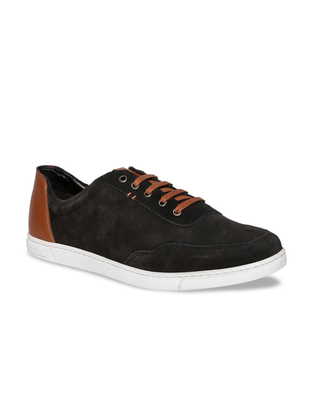polo black leather sneakers