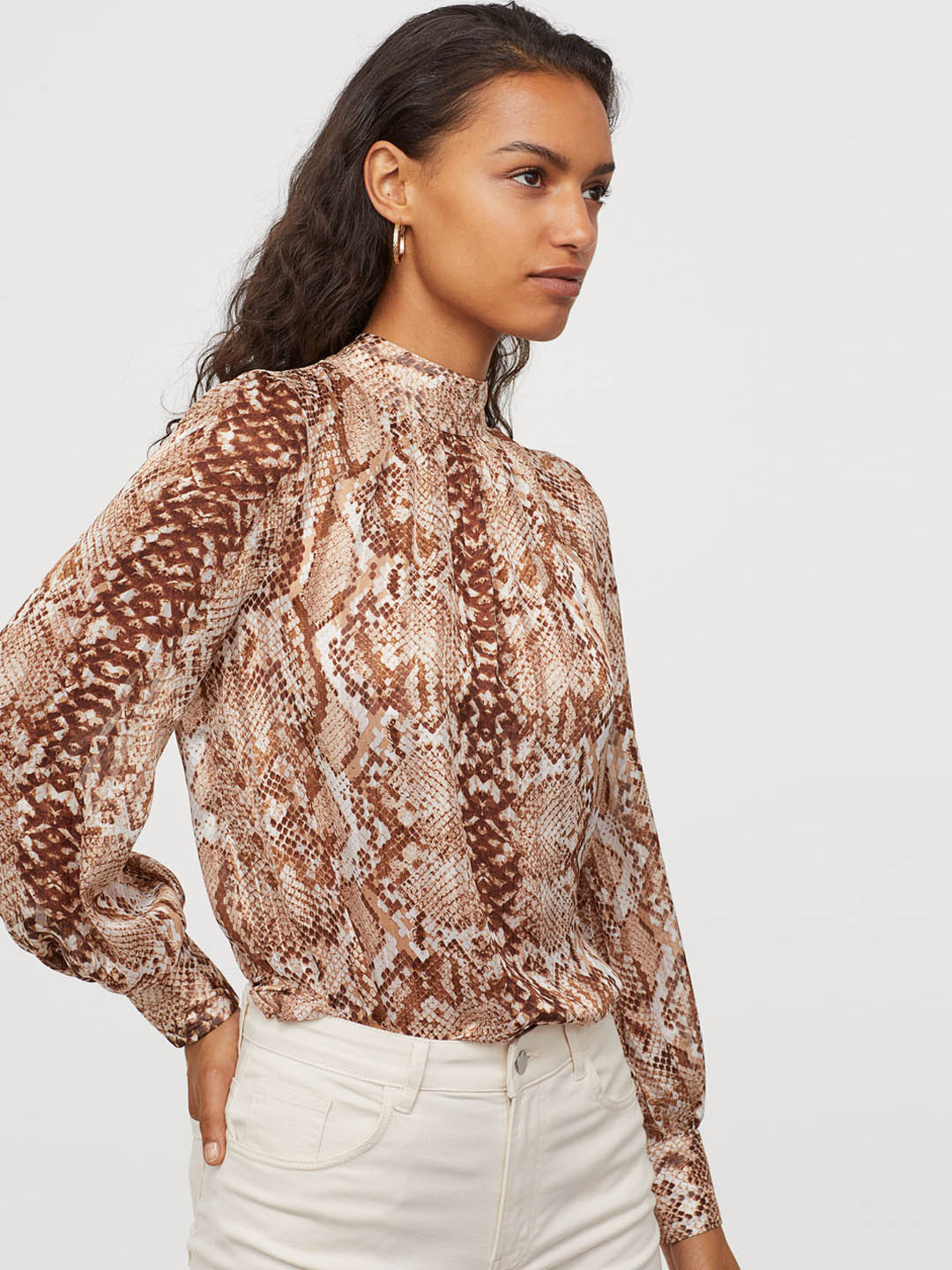 h&m wide blouse