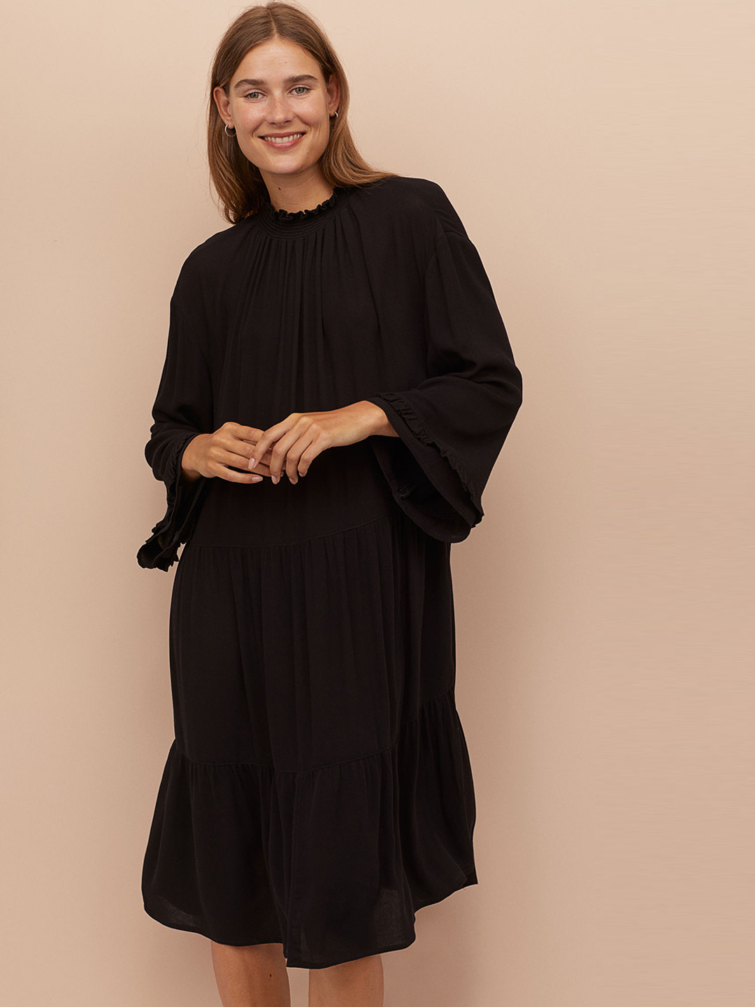 Buy H&M Women Black Solid Wide Dress Dresses for Women 10712252 Myntra