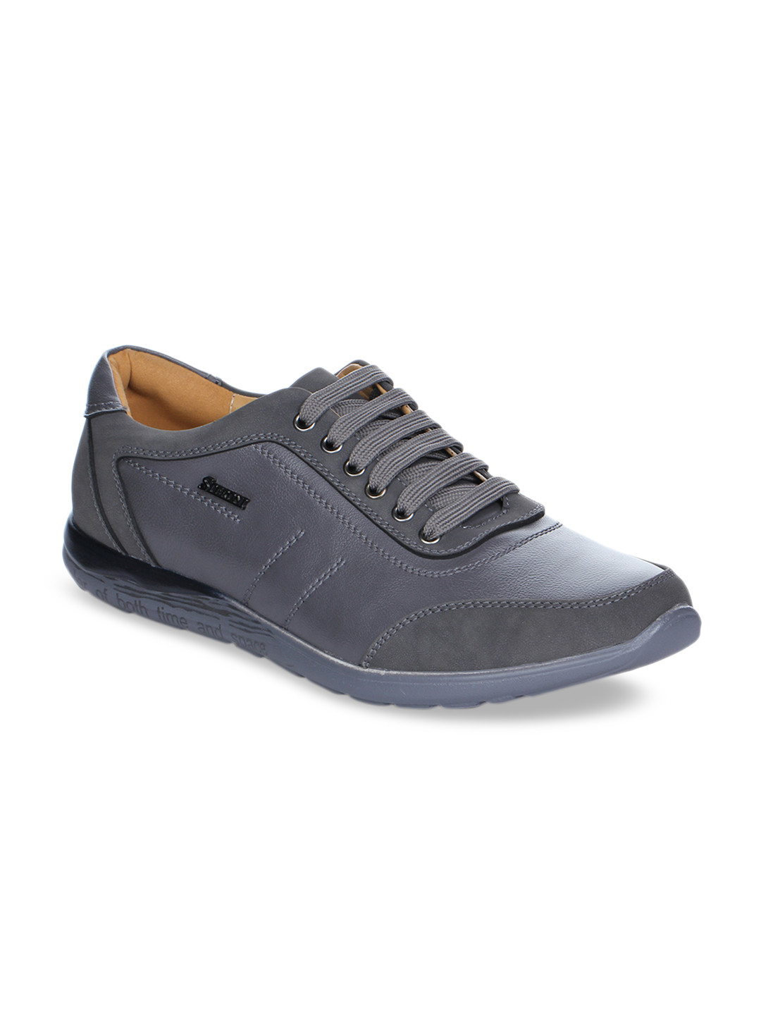 Buy Aber & Q Men Grey Solid Sneakers Casual Shoes for Men 10713068