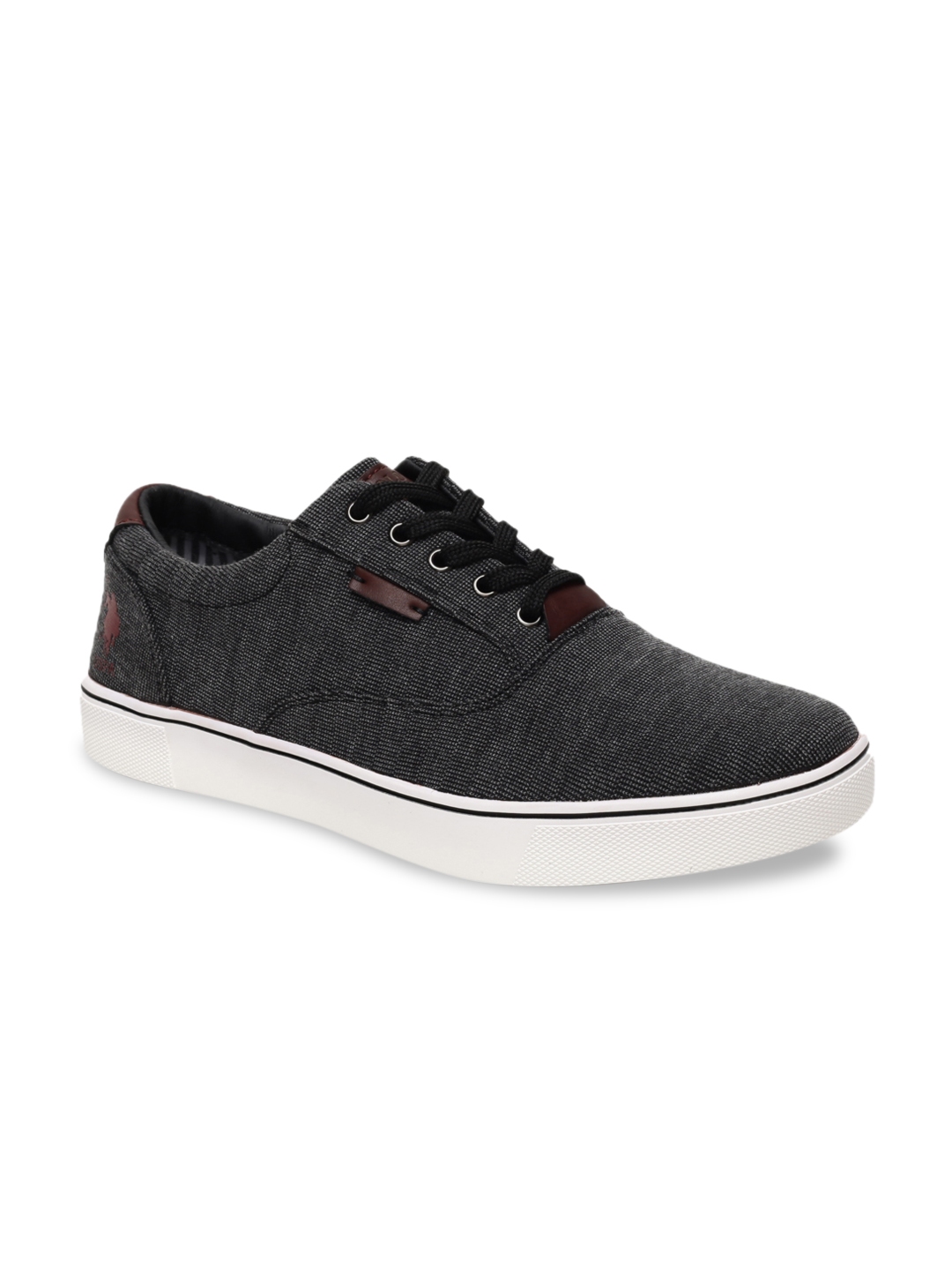 polo black leather sneakers