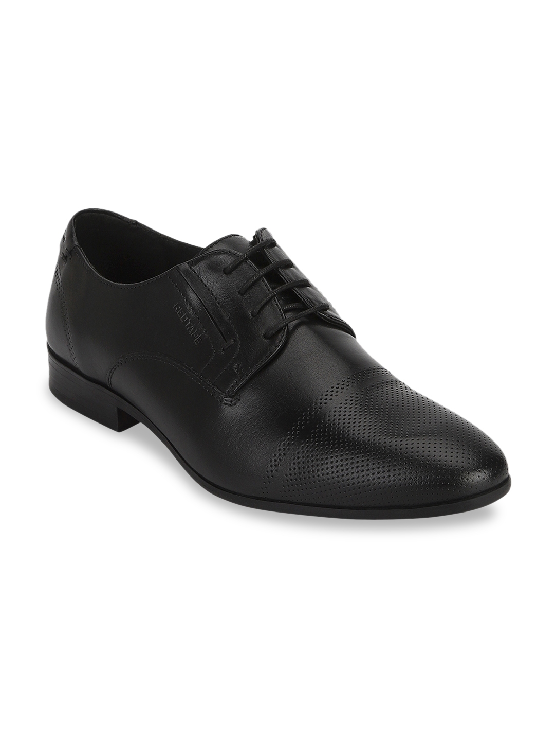 Buy Red Tape Men Black Solid Leather Derbys - Formal Shoes for Men ...