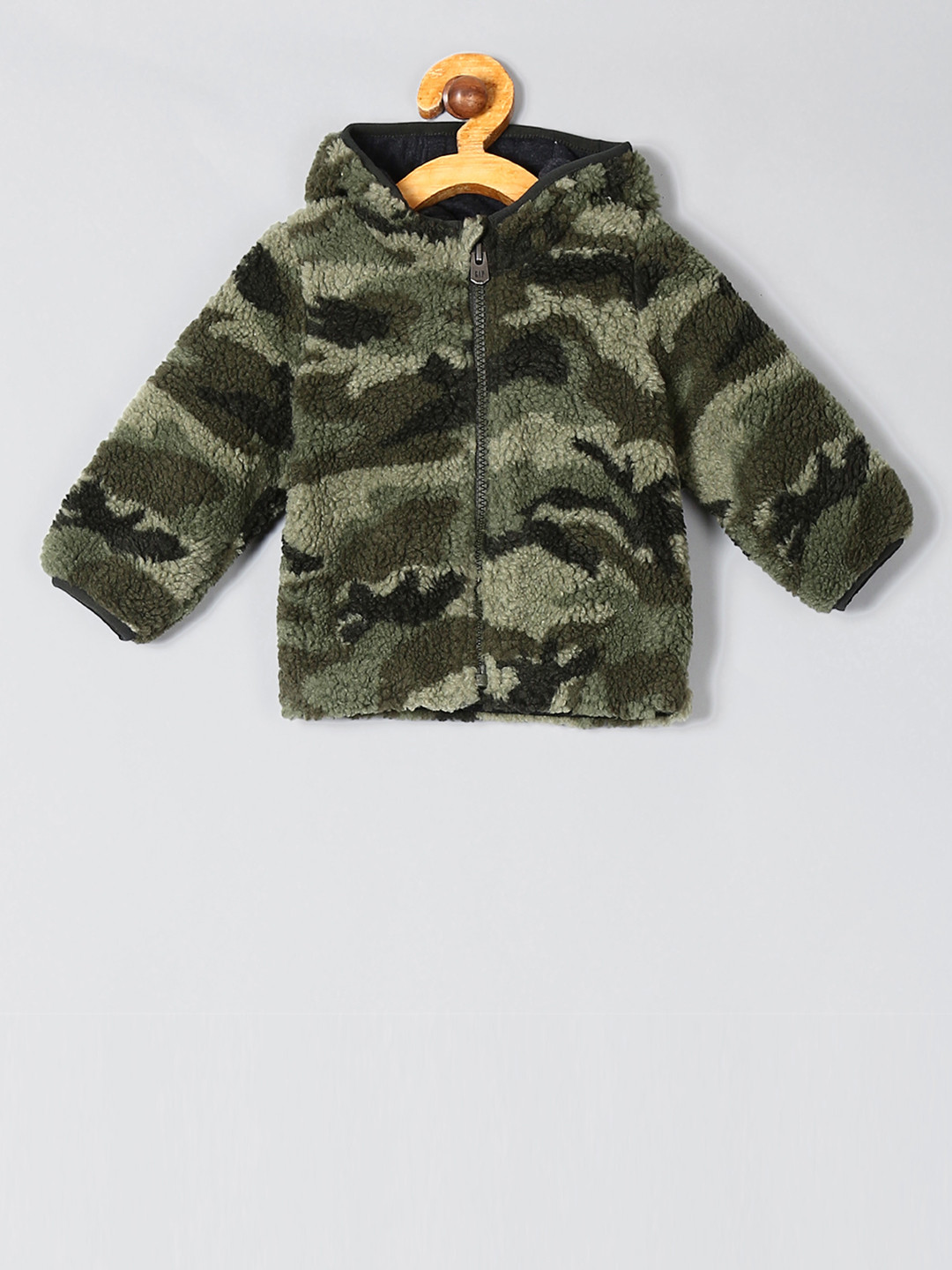 Buy GAP Boys Green Baby Hooded Camo Sherpa Jacket Jackets for Boys