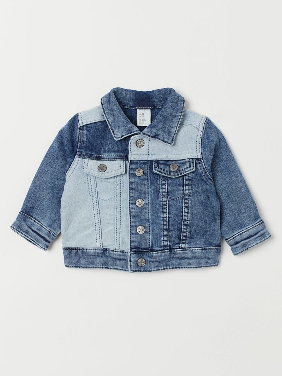 Buy H&M Kids Blue Block Coloured Denim Jacket Jackets for Unisex Kids
