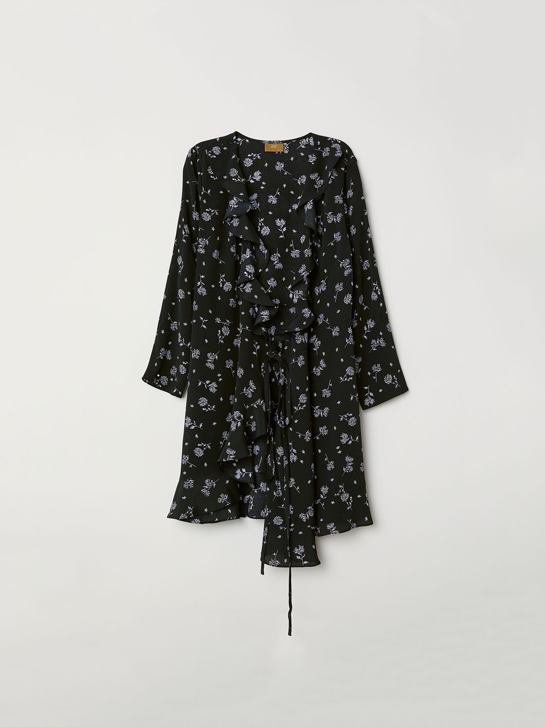 Buy H&M Women Black & White Printed Wrap Dress Dresses for Women