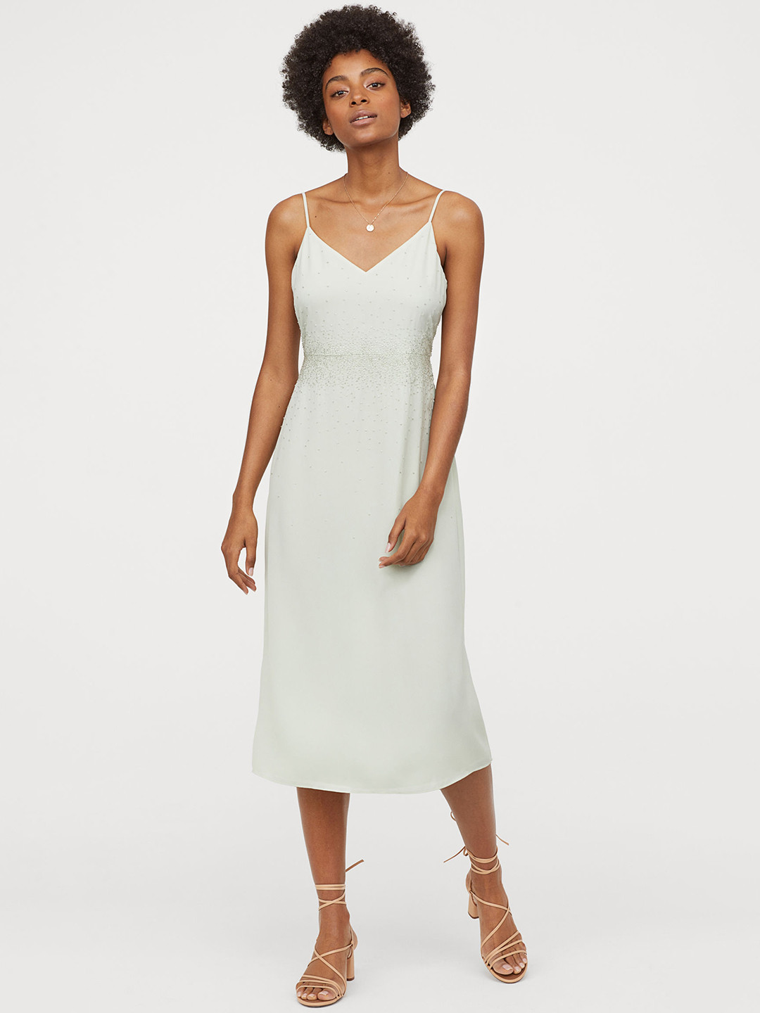 Buy H&M Green Bead Embroidered Dress Dresses for Women 10574536 Myntra