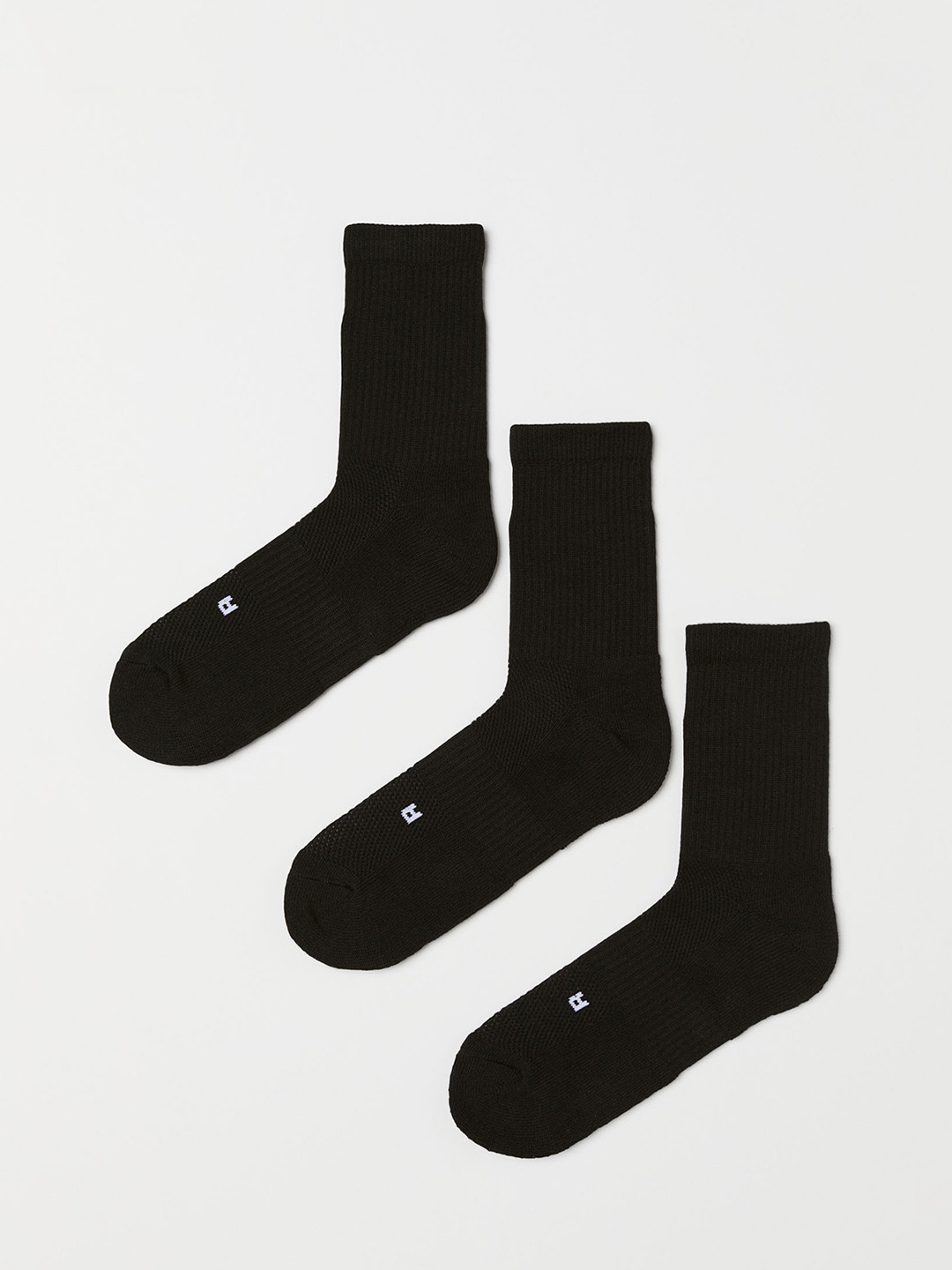 Buy H&M Men Solid Black 3 Pack Sports Socks Socks for Men 10576894 Myntra