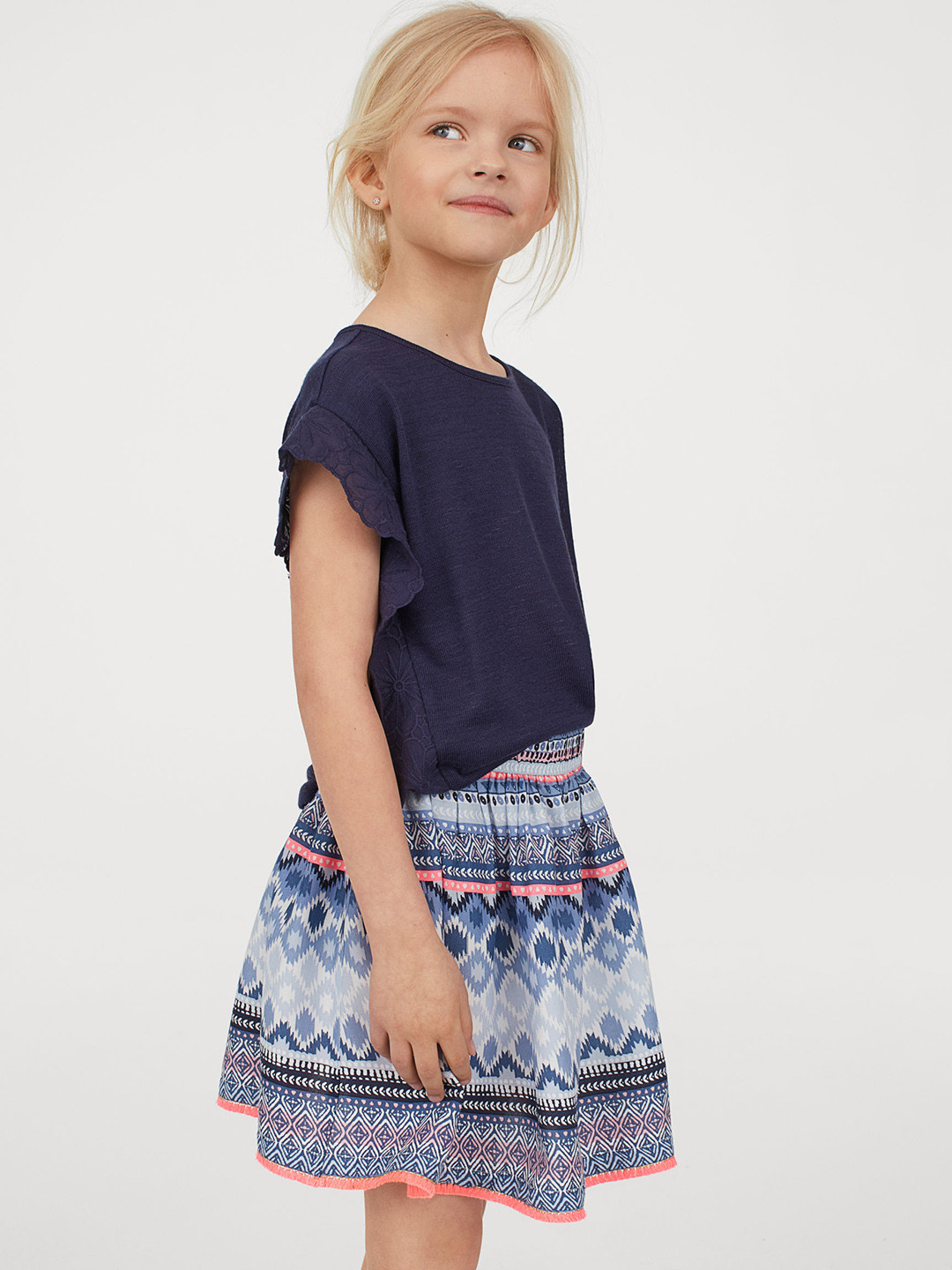 Buy H&M Girls Blue Skirt With Tassels Skirts for Girls 10576844 Myntra