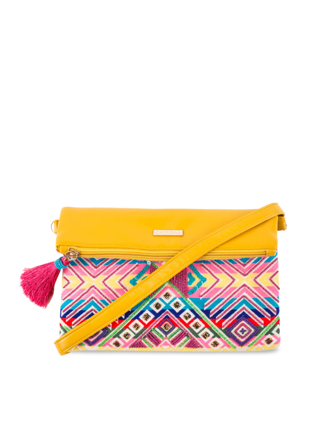 Buy Chumbak Multicoloured Embellished Sling Bag Handbags for Women