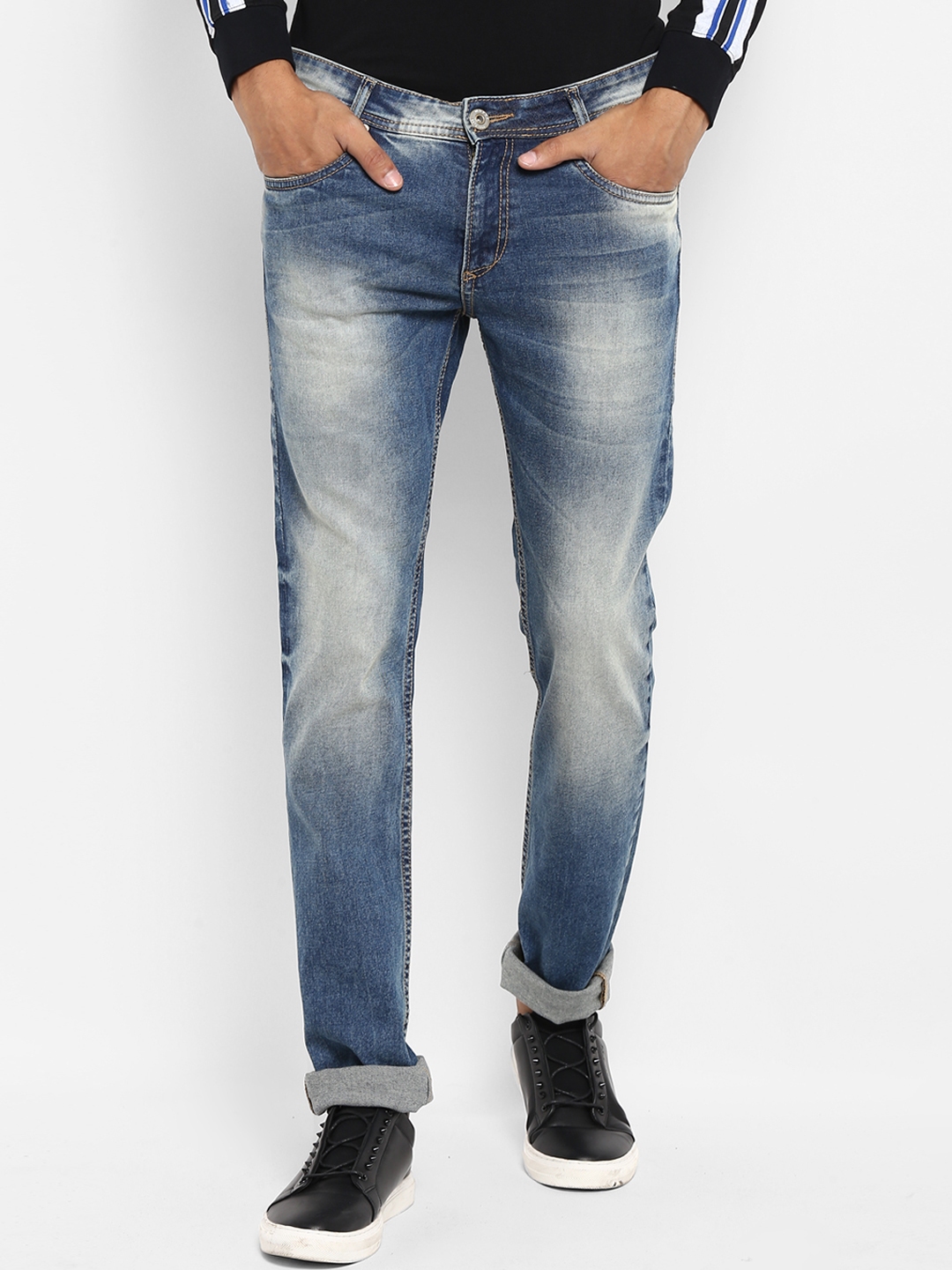 mufti slim men blue jeans