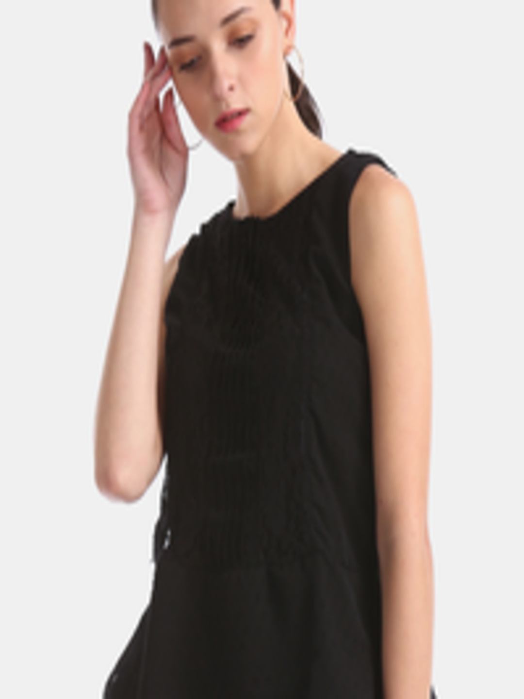 Buy Elle Women Black Self Design Top - Tops for Women 10587570 | Myntra