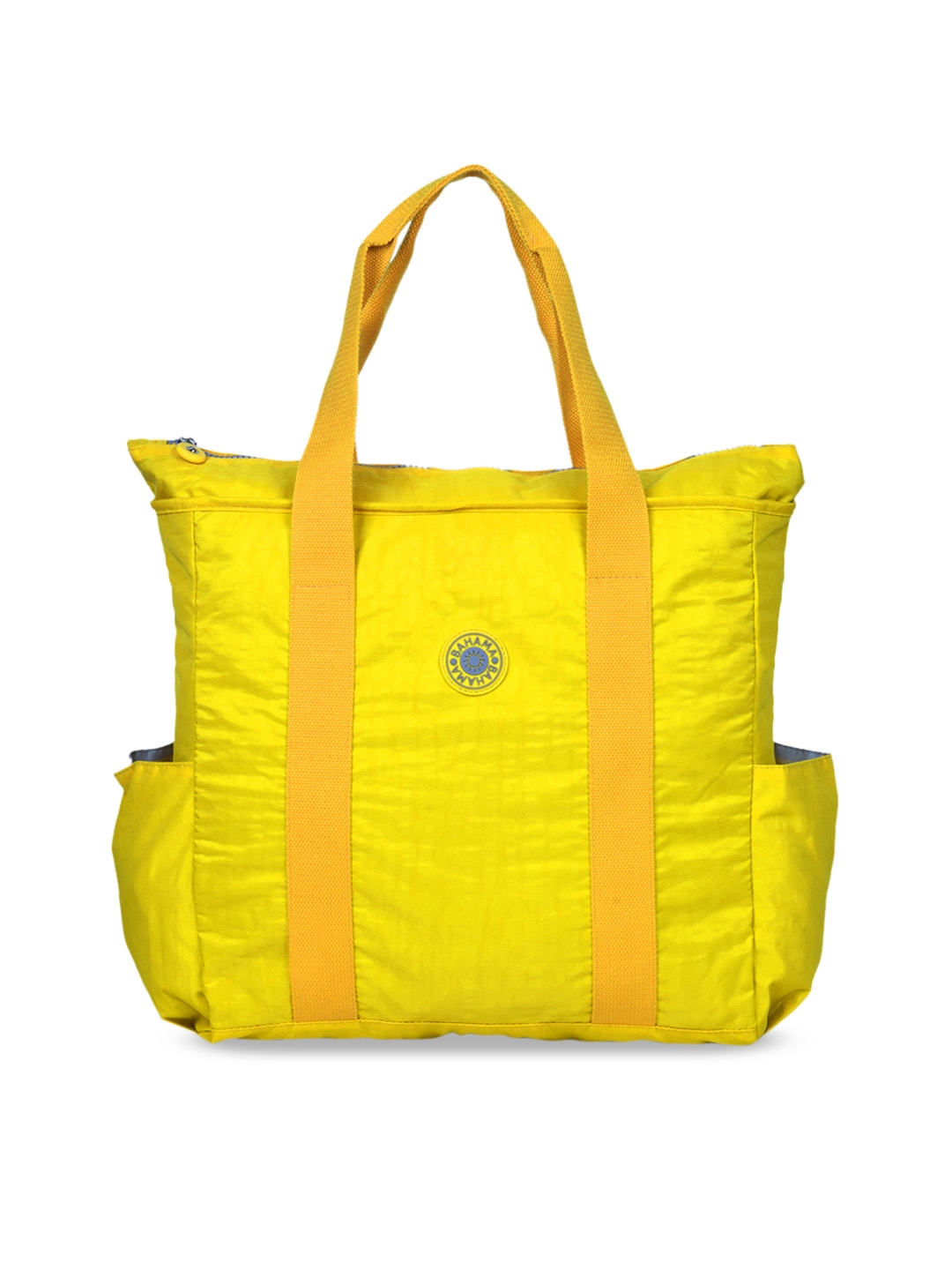 Buy BAHAMA Crinkle Yellow Solid Handheld Bag - Handbags for Women ...