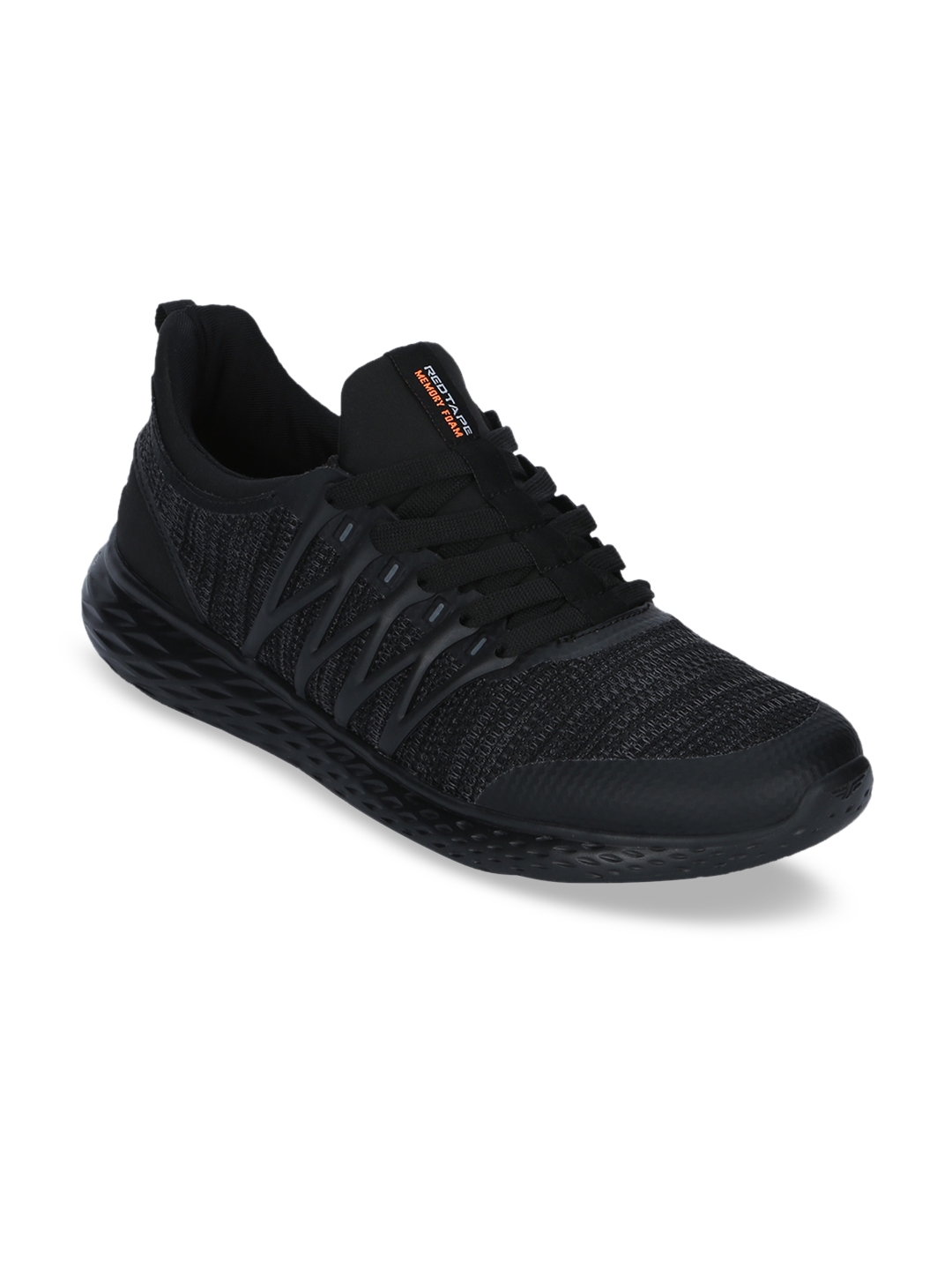 red tape men's black nordic walking shoes