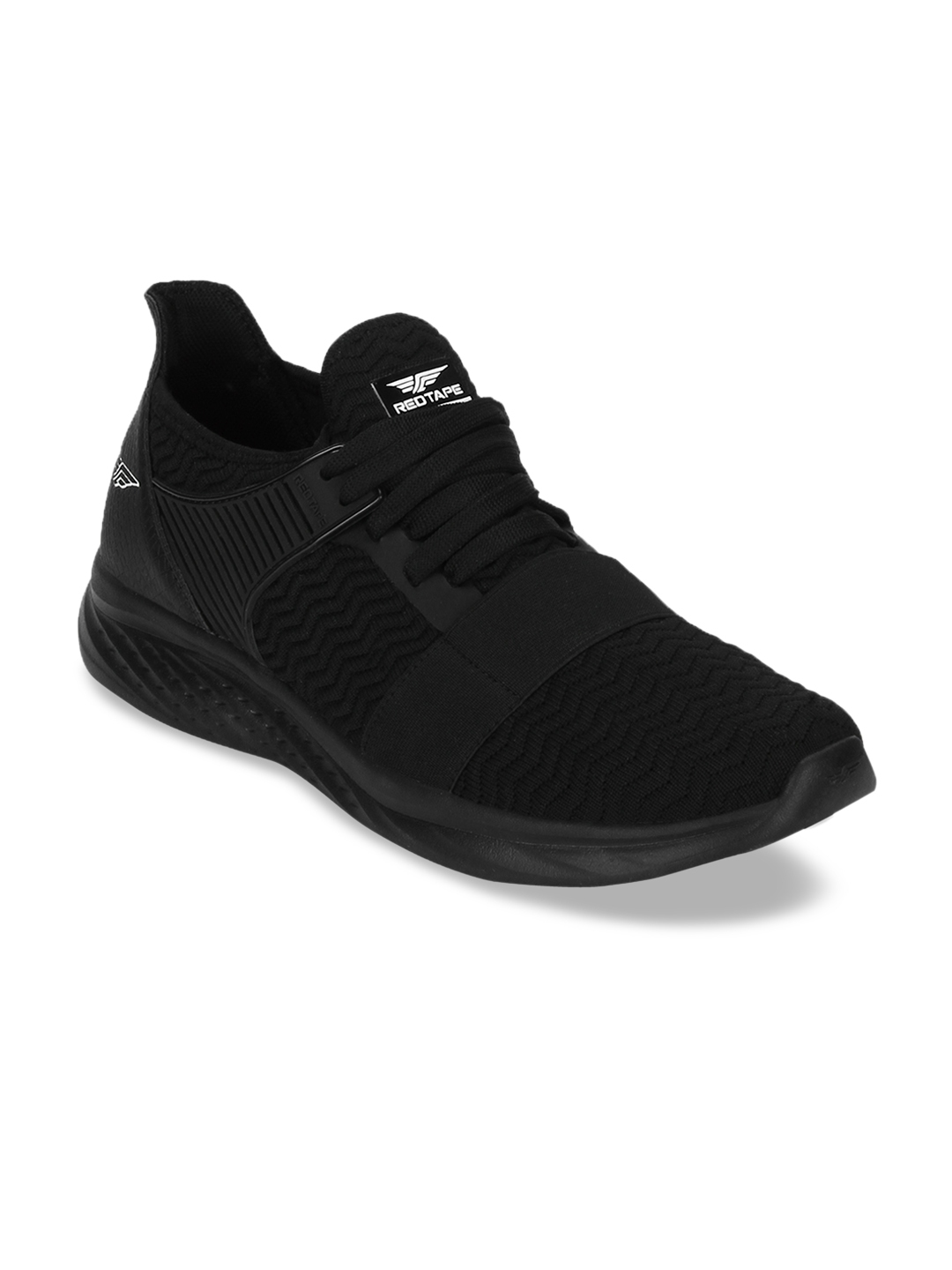 red tape men's black nordic walking shoes