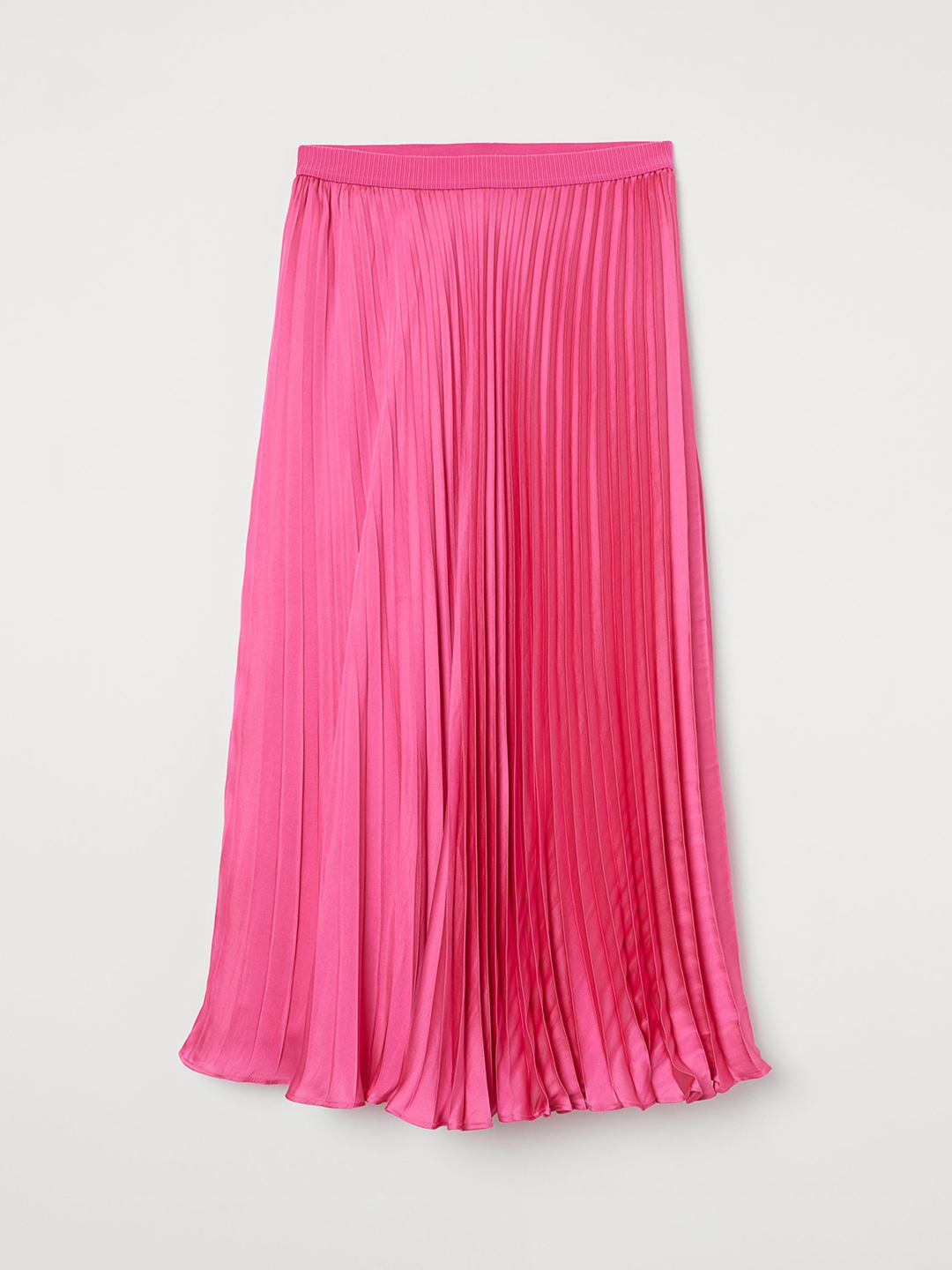 h&m pink pleated skirt