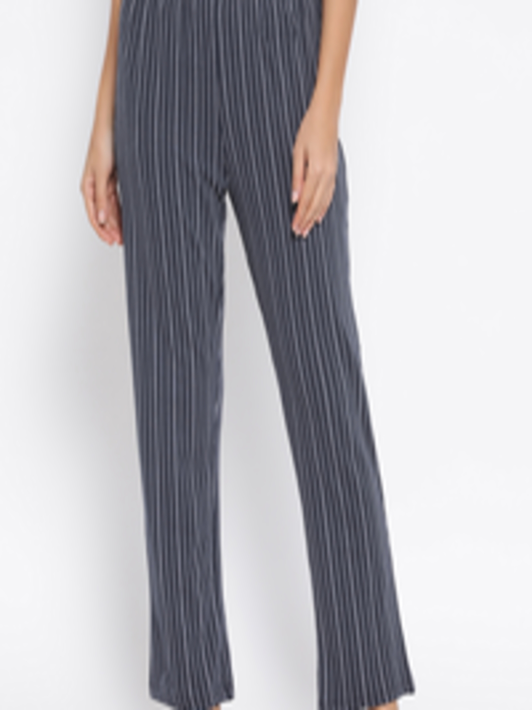 Buy Clovia Women Navy Blue & White Striped Lounge Pants LB0176K083XL ...